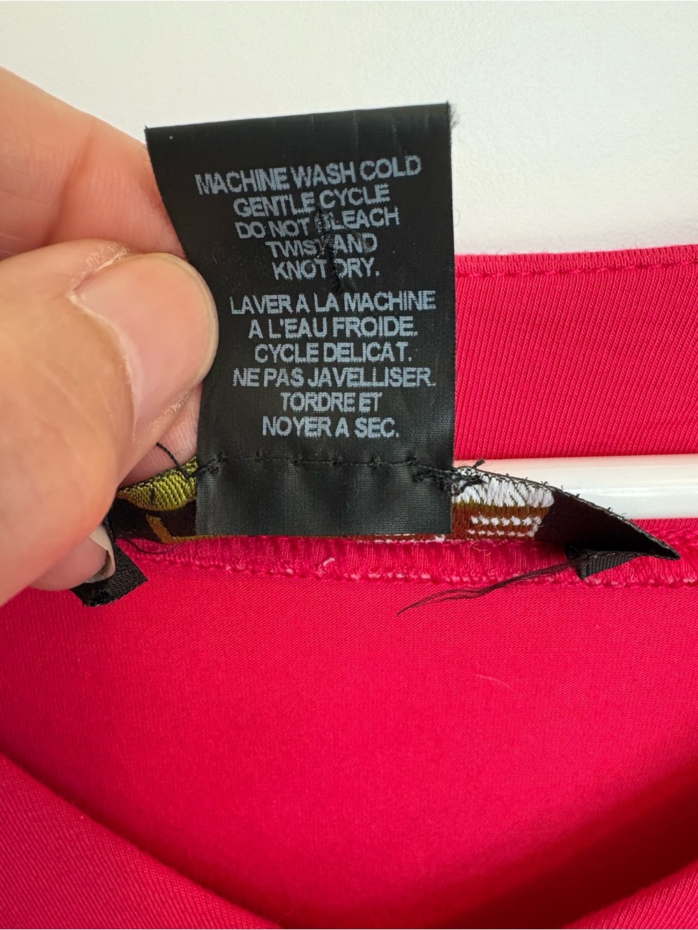 Pur Hot Pink V-Neck Asymmetric Short Sleeve Tunic - Picture 4 of 4